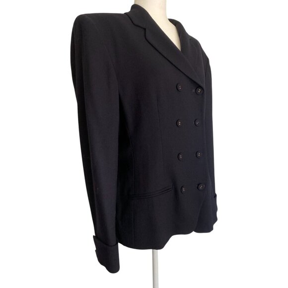 Vintage Anne Klein 100% Wool Blazer Size 14 - Picture 2 of 6